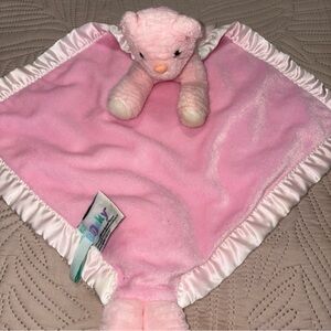 Pink Plush Bear Security Blanket “Mybanky”